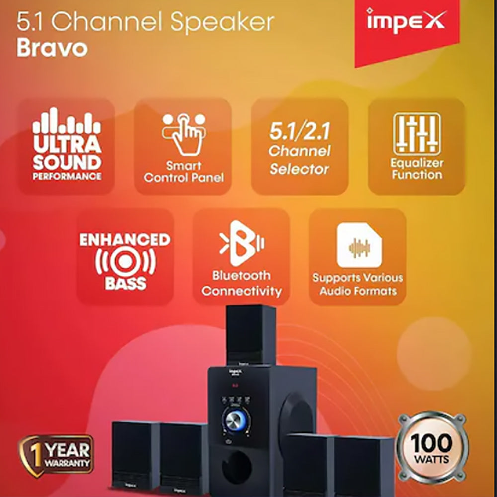 Impex Bravo 5.1 CH Home Theatre Speaker