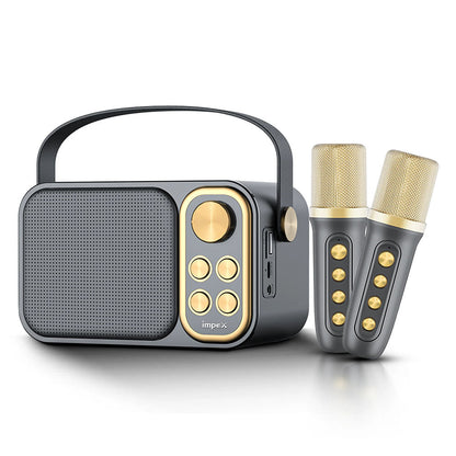 Impex Portable Speaker KM 1302 with 2 Wireless Mic