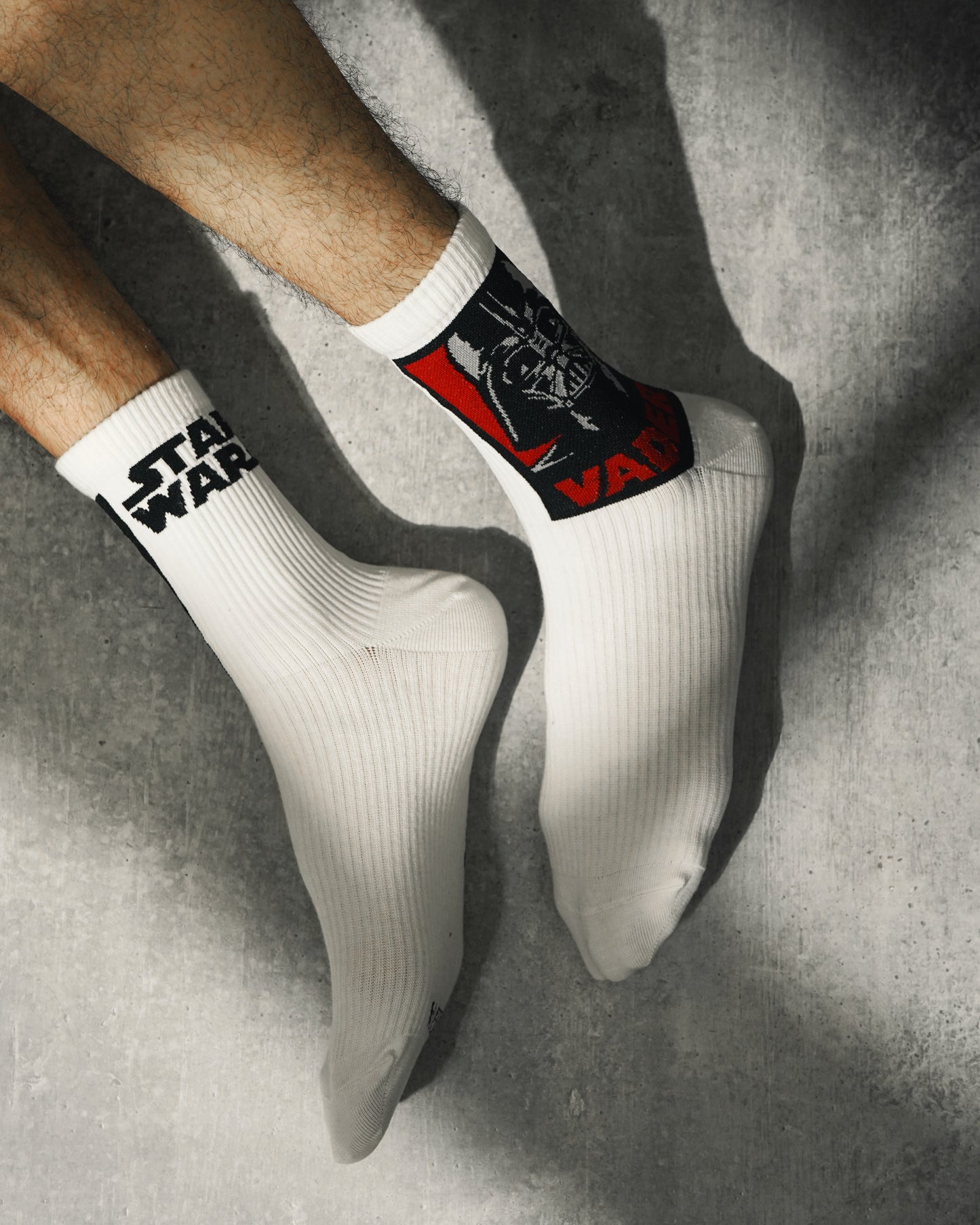 STAR WARS Gift Pack For Men - Clone Trooper Yoda Luke Skywalker and Darth Vader-High Ankle Socks White Pack of 4 Pairs1U