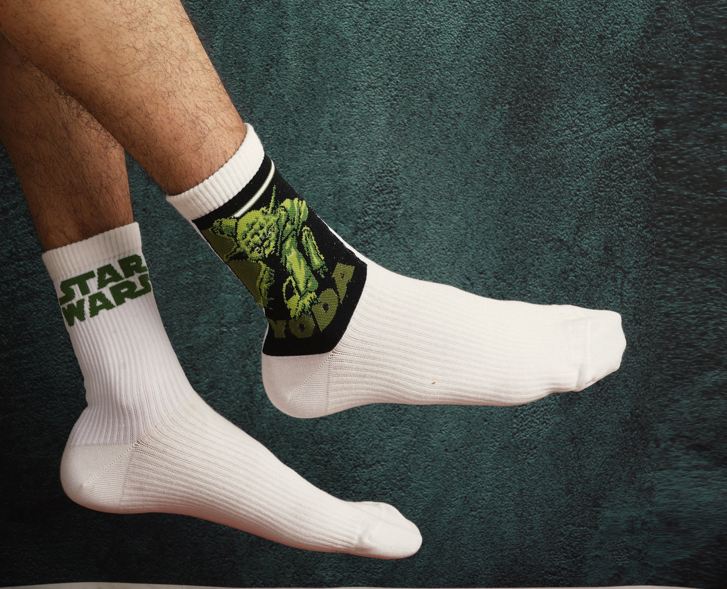 STAR WARS Gift Pack For Men - Clone Trooper Yoda Luke Skywalker and Darth Vader-High Ankle Socks White Pack of 4 Pairs1U