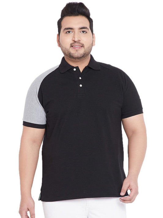 Men Plus Size Edward Colorblock Polo Tshirt