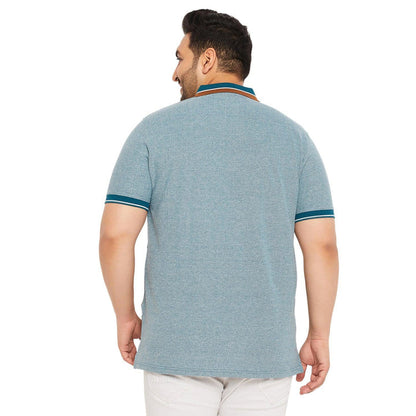 Men Plus Size Endy Colorblock Polo Tshirt