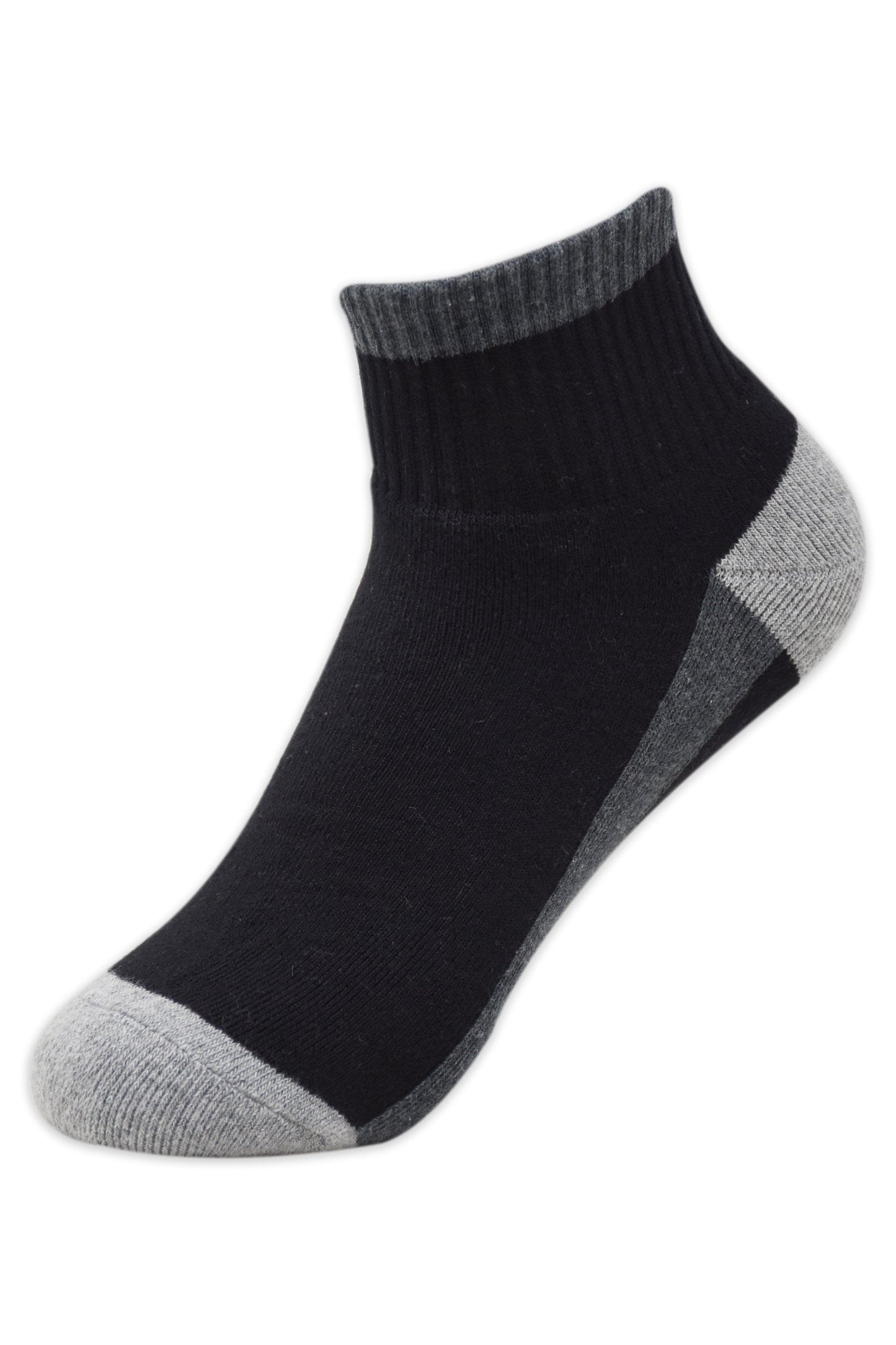 Balenzia Men Cushioned High Ankle socks - Dark Grey Light GreyBlack -Pack of 3 Pairs1U- Sports Socks