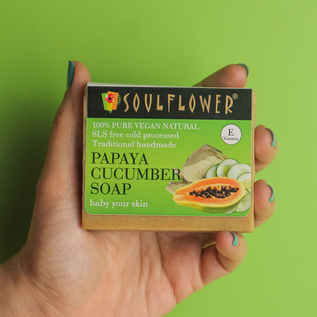 Face Brightening Papaya Cucumber Soap