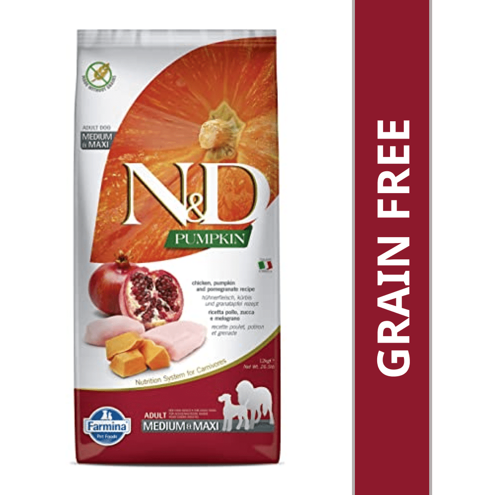Farmina ND Pumpkin Chicken  Pomegranate Grain Free Adult Maxi Medium Dog Dry Food