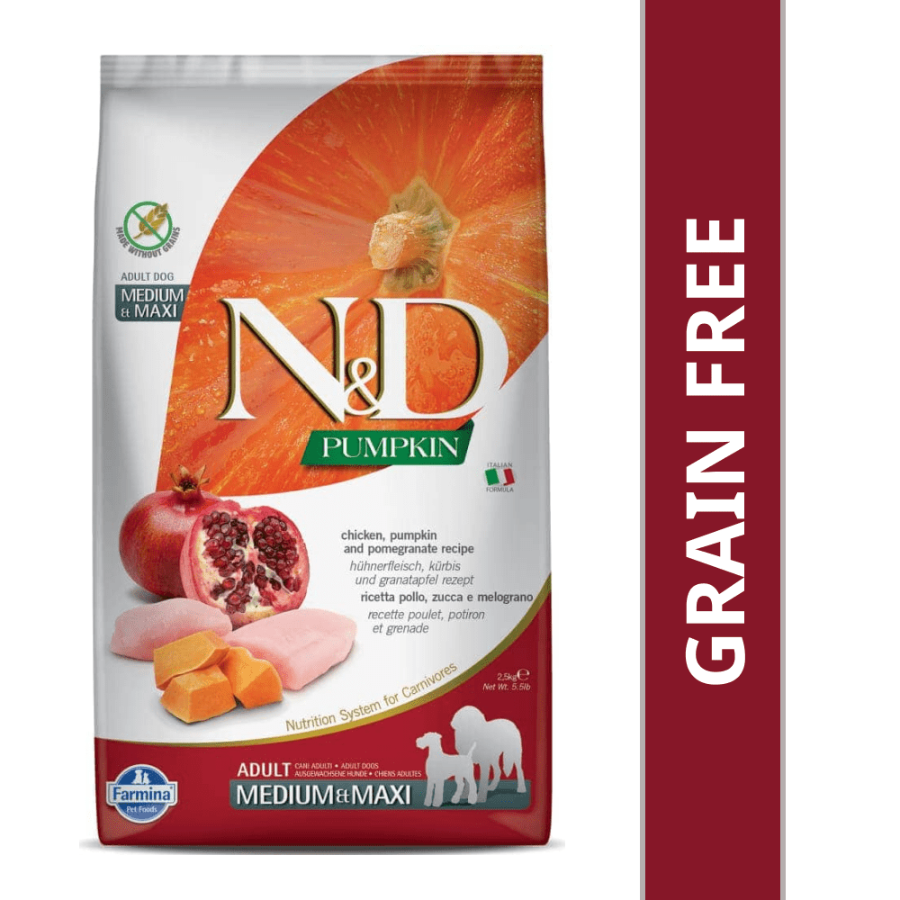 Farmina ND Pumpkin Chicken  Pomegranate Grain Free Adult Maxi Medium Dog Dry Food