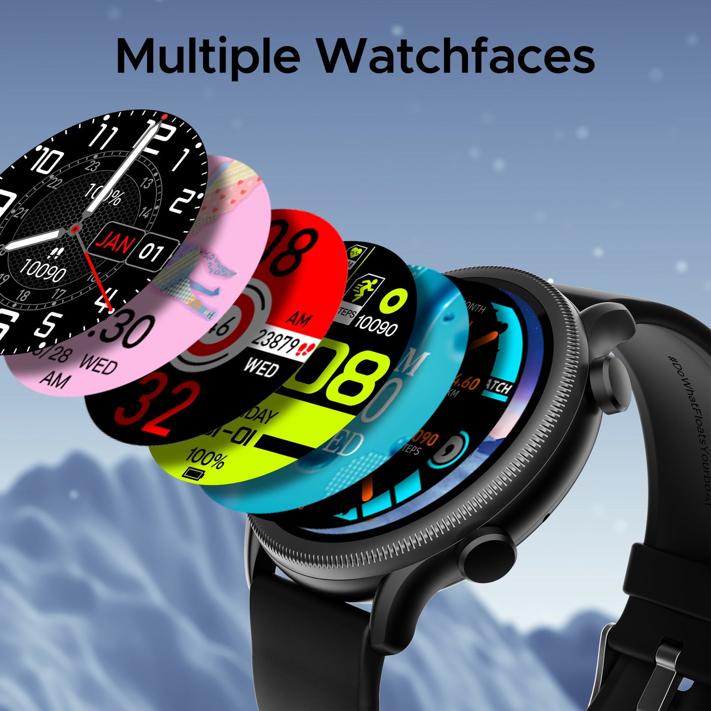 boAt Flash Plus  Smartwatch with 1.39 3.53cm  HD BT Calling Heart Rate SpO2  Sleep Monitoring