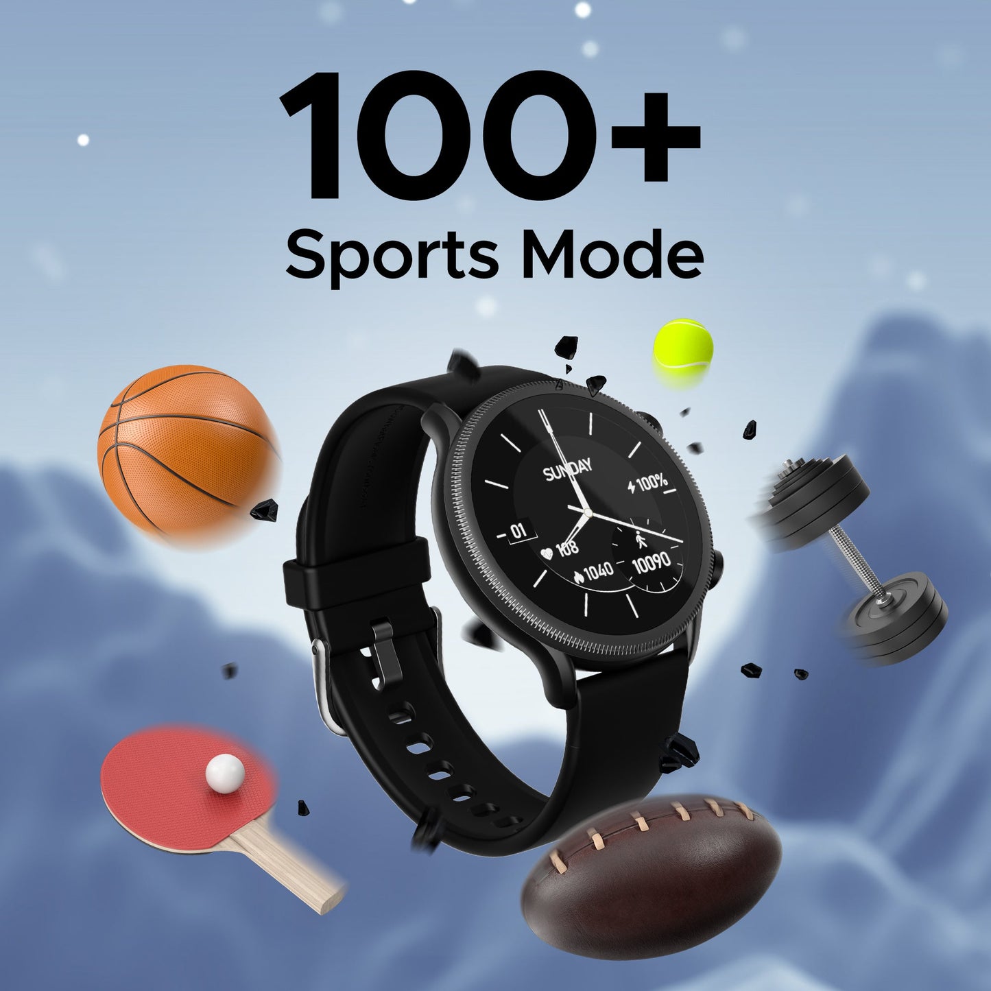 boAt Flash Plus  Smartwatch with 1.39 3.53cm  HD BT Calling Heart Rate SpO2  Sleep Monitoring