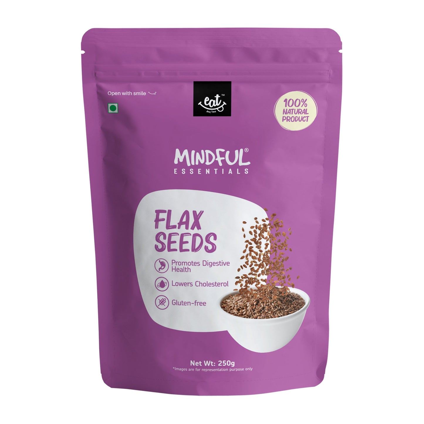 Raw Flax Seeds for Eating Rich with Fiber for Weight Loss - 250g