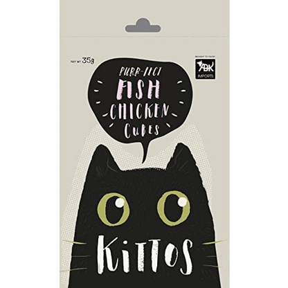 Kittos Purr fect Fish Chicken Cubes Cat Treats