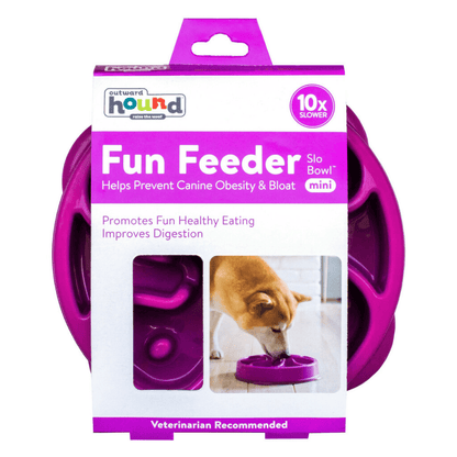 Outward Hound FunSlow Feeder for Dogs Purple