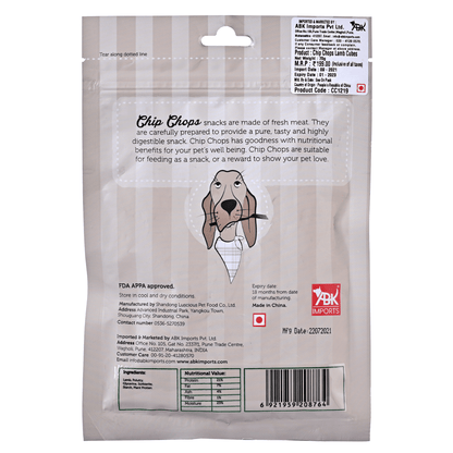 Chip Chops Sweet Potato Chicken Lamb Cubes and Sundried Chicken Jerky Dog Treats Combo 3 x 70g