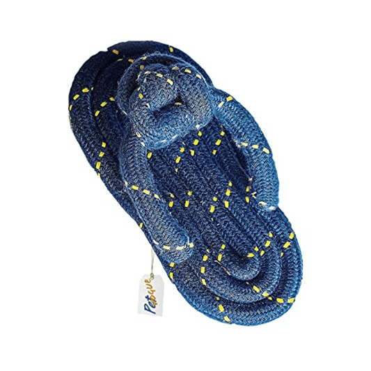 Pet Vogue Sandal Shaped Rope Toy for Dogs Blue  For Medium Chewers