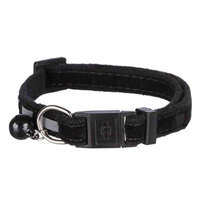 Trixie Safer Life Reflective Collar with Bell for Cats Black