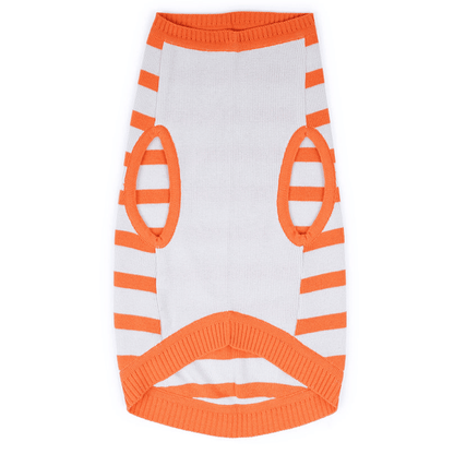 Dear Pet Stripes Pullover for Dogs Cream  Orange