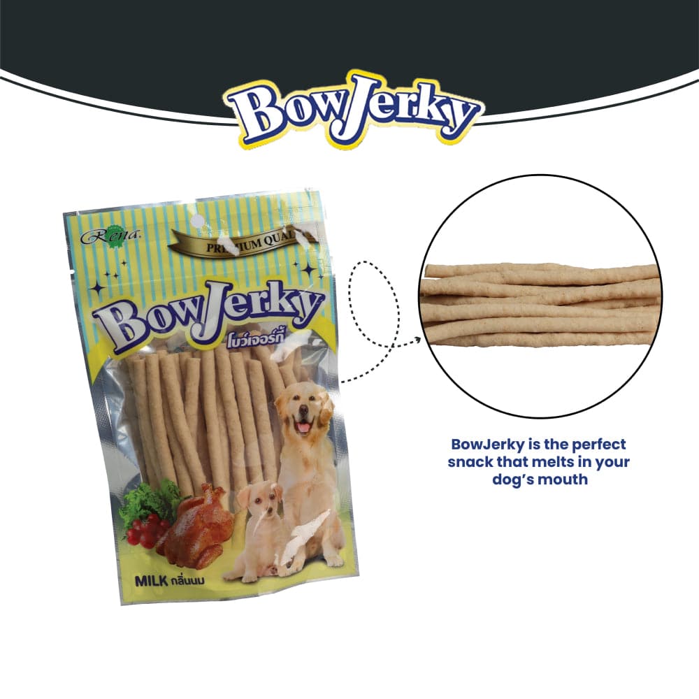 Rena BowJerky Milk Sticks Dog Treats