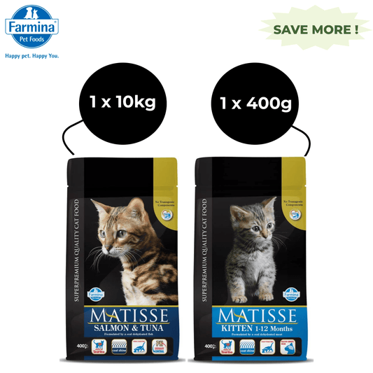 Farmina Matisse Salmon  Tuna Adult and Kitten Cat Dry Food Combo 10kg400g