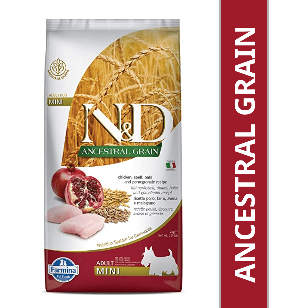 Farmina ND Ancestral Grain Chicken  Pomegranate Adult Mini Dog Dry Food