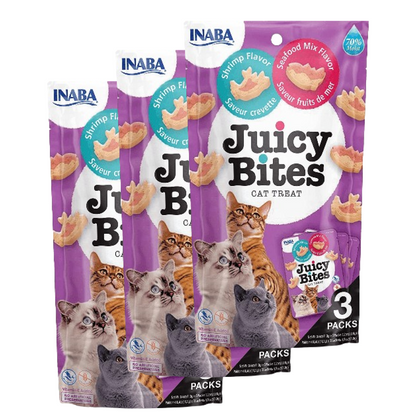 INABA Juicy Bites Shrimp and Seafood Mix Flavoured Cat Treats