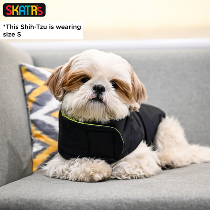 Skatrs Midnight Blue Puffer Reversible Jacket for Dogs and Cats  With Adjustable Baby Velcro