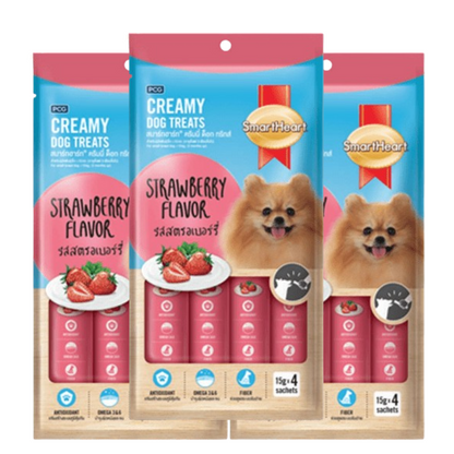 SmartHeart Chicken  Strawberry Dog Creamy Treat