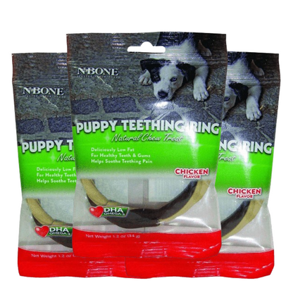 NPIC Chicken Flavour N Bone Puppy Teething Ring Dog Treats