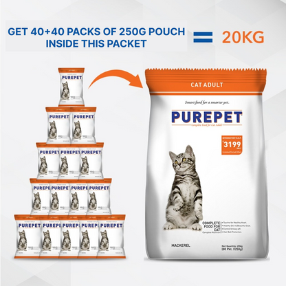 Purepet Mackerel Adult Cat Dry Food