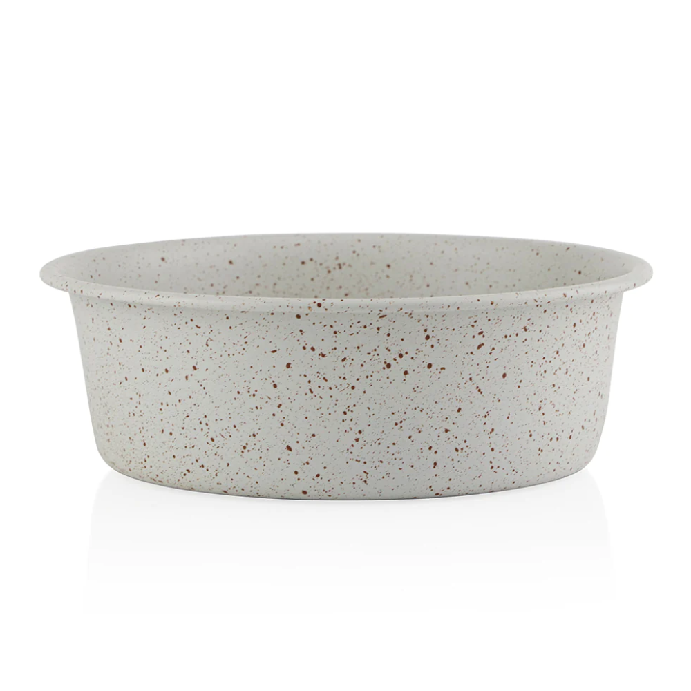 Pawpourri Speckle Bowl for Dogs and Cats Off White