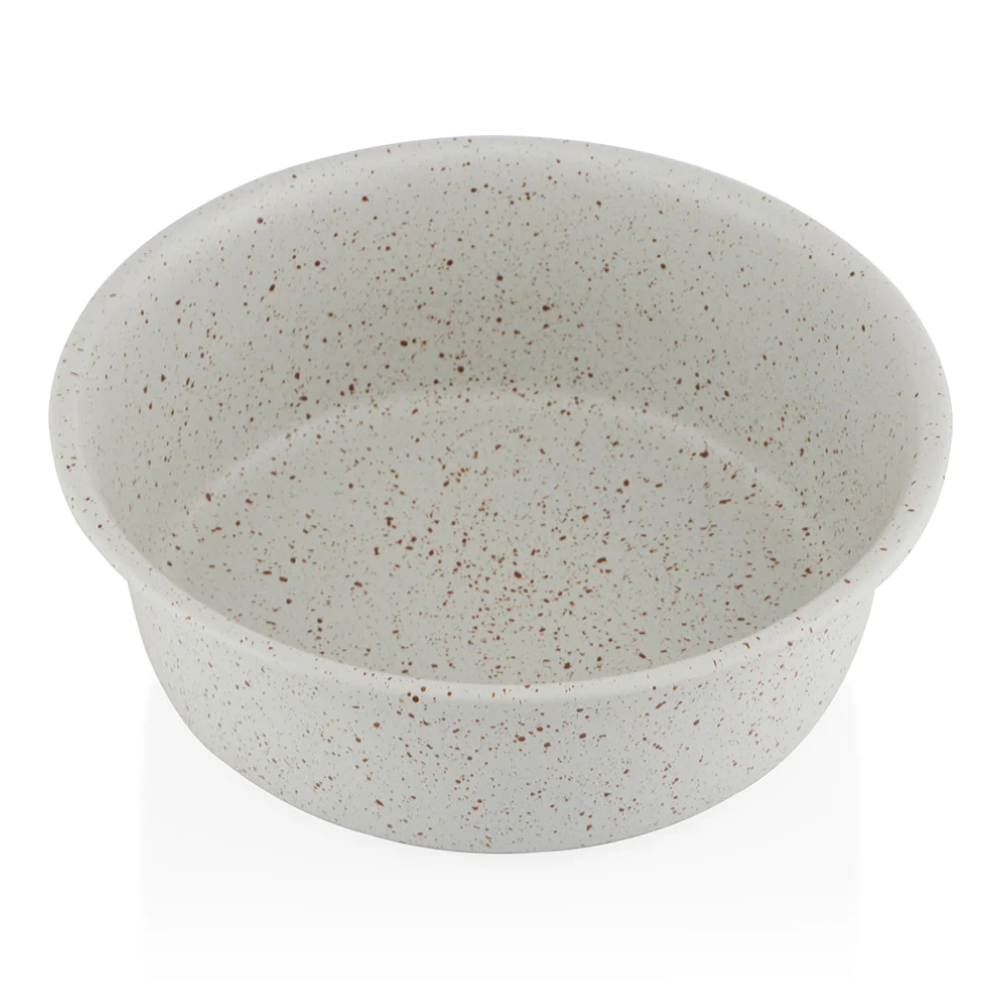 Pawpourri Speckle Bowl for Dogs and Cats Off White