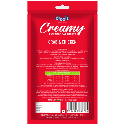 Drools Tuna  Bunito and Crab  Chicken Creamy Cat Treats Combo