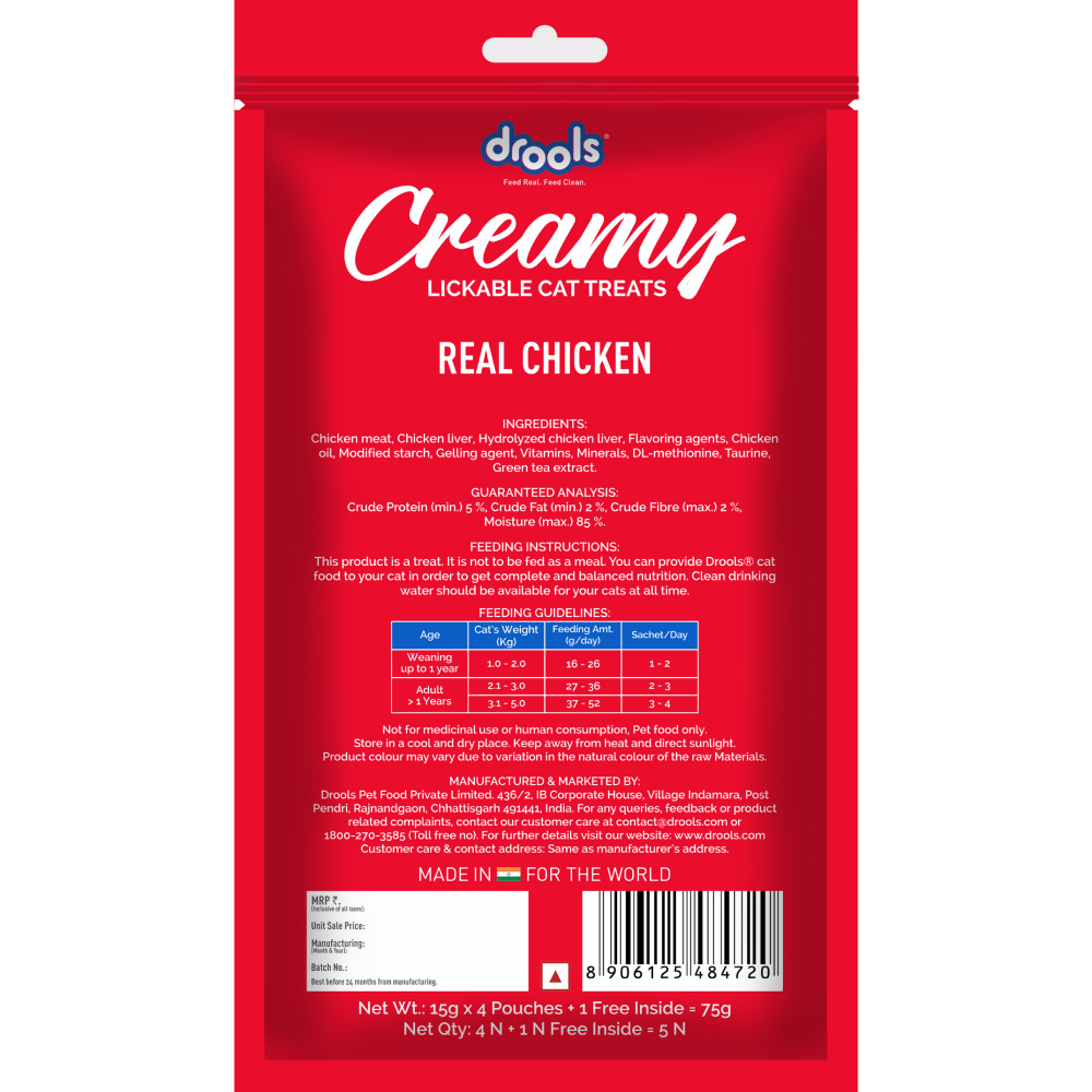 Drools Tuna  Bunito Crab  Chicken and Real Chicken Creamy Cat Treats Combo