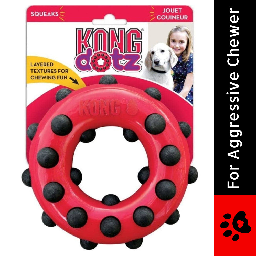 Kong Dotz Circle Toy for Dogs  For Aggressive Chewers