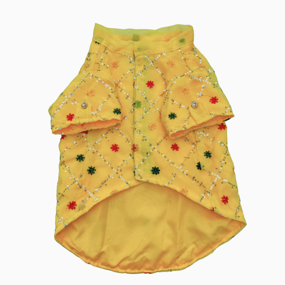 Pawgypets Festive Shirt for Dogs and Cats Yellow