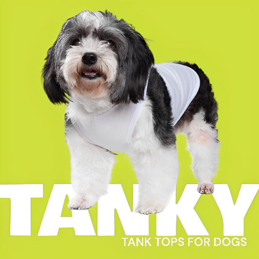 Talking Dog Club Tankys Tank Tops for Dogs and Cats White