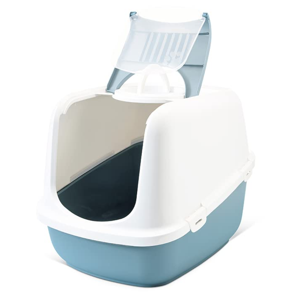 Savic Nestor Jumbo Toilet Home for Cats Bluestone