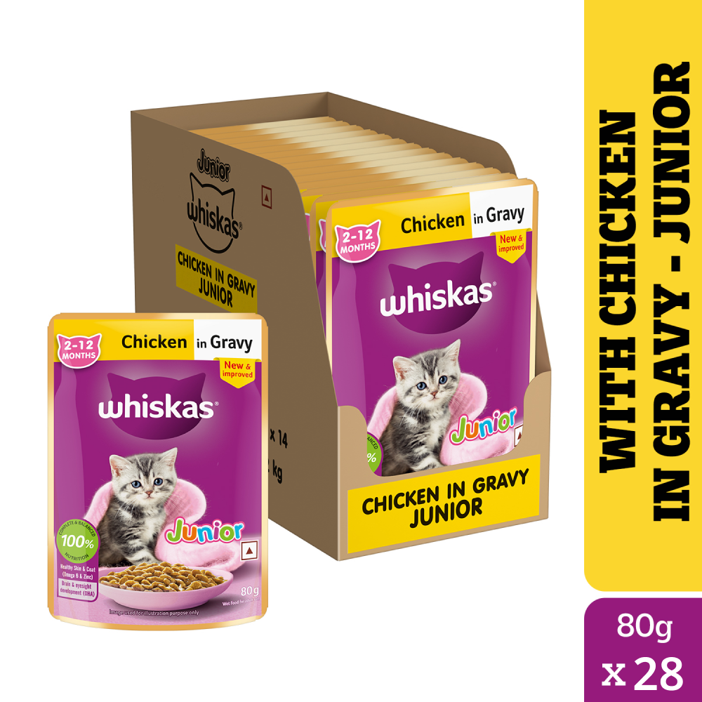 Whiskas Chicken in Gravy Meal Kitten Wet Food