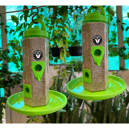 Chullbull Balcony Grill Food Feeder for Birds Green