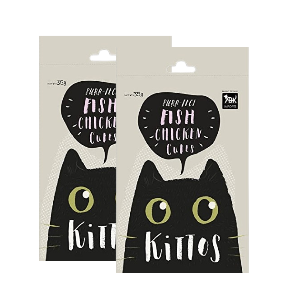 Kittos Purr fect Fish Chicken Cubes Cat Treats