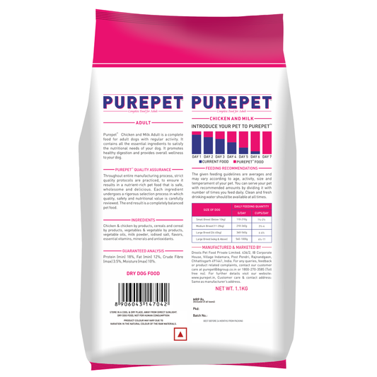 Purepet Chicken  Milk Adult Dry Dog Food