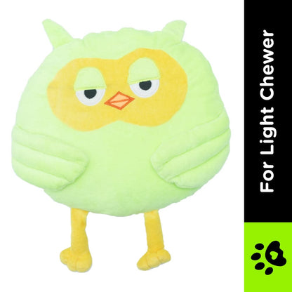 Pet And Parents Owl Cushion Toy for Dogs Green