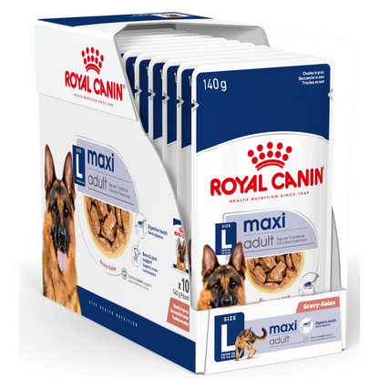 Royal Canin German Shepherd 5Dry Food and Maxi Adult Dog Wet Food Combo