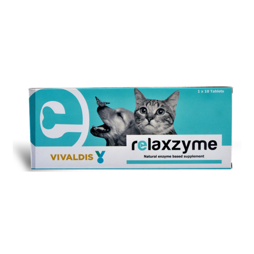 Vivaldis Relaxzyme Wound Healing Tablet for Cats and Small Dogs pack of 10 tablets