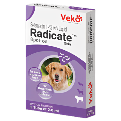 Veko Radicate Selamectin Tick and Flea Control Spot On for Dogs