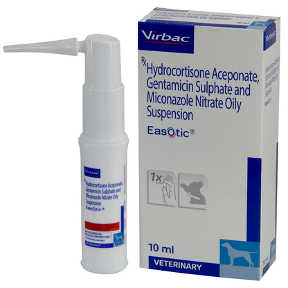 Virbac Epiotic Ear Cleanser 100ml and Easotic Ear Drops 10ml Combo