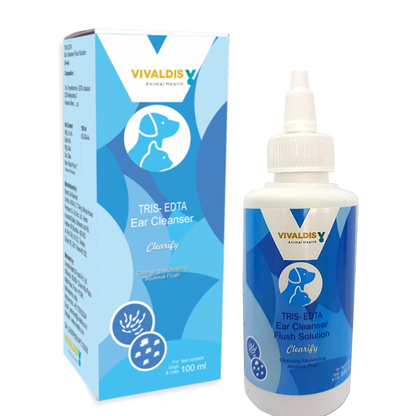 Vivaldis Clearify Ear Cleanser Tris EDTA for Dogs  Cats 100ml