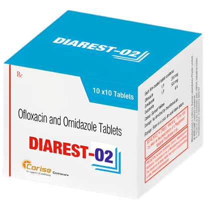 Corise Diarest O2 Ofloxacin OrnidazoleTablet for Dogs pack of 10 tablets