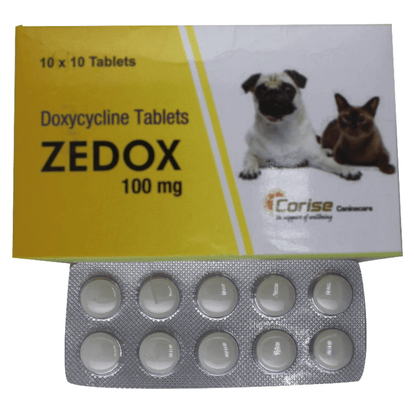 Corise Zedox Doxycycline Tablets for Dogs and Cats pack of 10 tablets