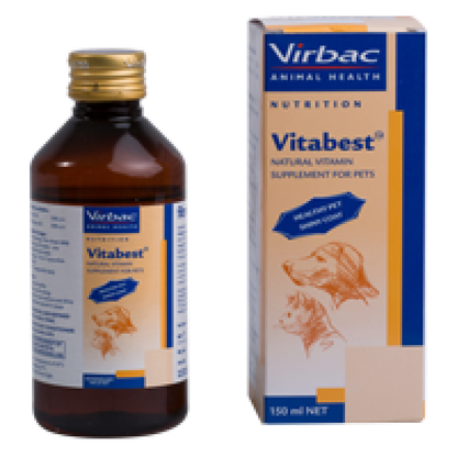 Virbac Vitabest Multi Vitamin Supplement for Dogs and Cats 150ml