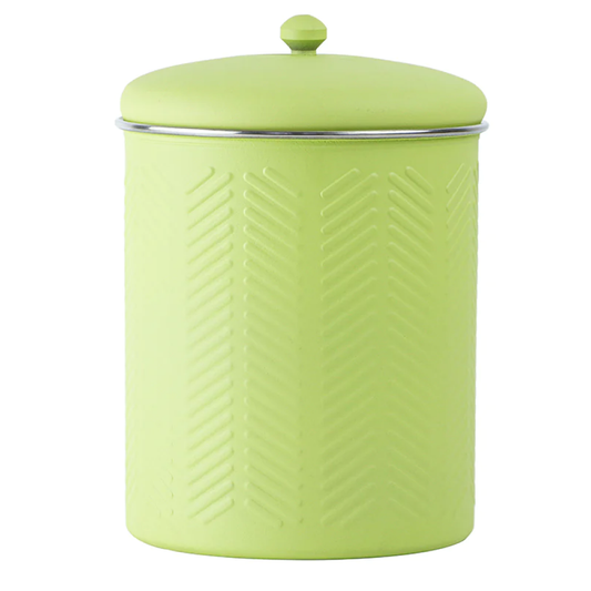 Pawpourri Chevron Emboss Treat Jar for Dogs and Cats Green