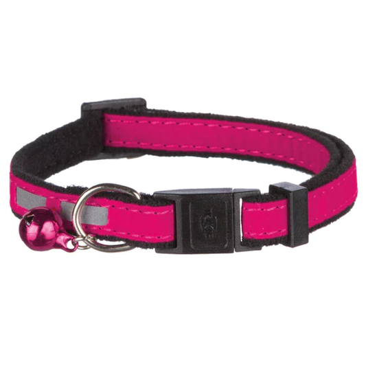 Trixie Safer Life Reflective Collar with Bell for Cats Pink